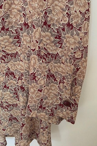 Camisa vintage floreada beige granate - Ropa mujer SusiSweetdress