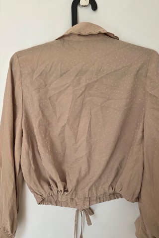 Camisa vintage beige flor bordada - Ropa mujer SusiSweetdress