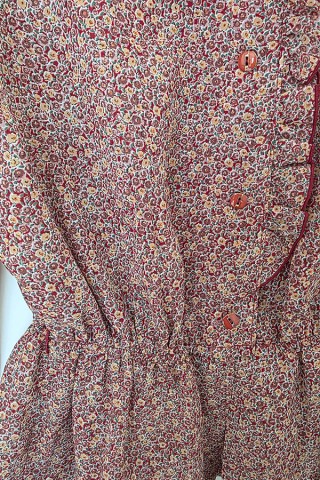 Camisa vintage pequeñas flores granate - Ropa mujer SusiSweetdress