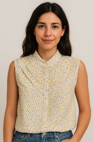 Camisa vintage rosa claro pintitas - Ropa mujer SusiSweetdress