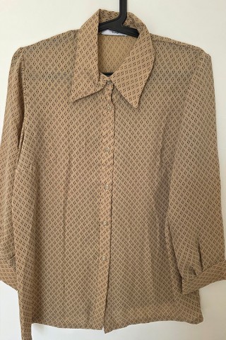 Camisa vintage beige estampado - Ropa mujer SusiSweetdress