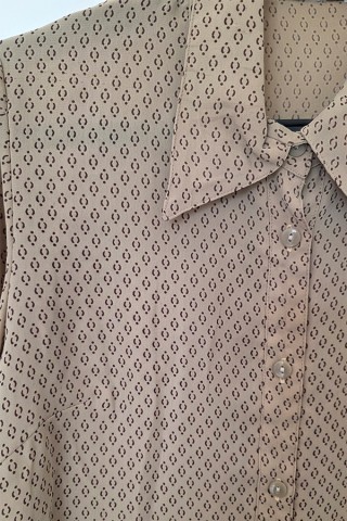 Camisa vintage beige estampado - Ropa mujer SusiSweetdress