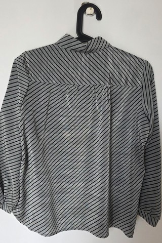 Camisa vintage gris plata rayas negras - Ropa mujer SusiSweetdress