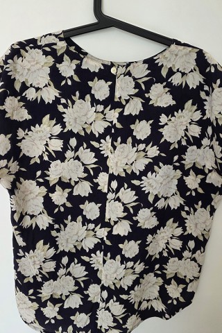 Camisa vintage negra floreada - Ropa mujer SusiSweetdress