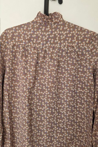 Camisa vintage taupe floreada - Ropa mujer SusiSweetdress