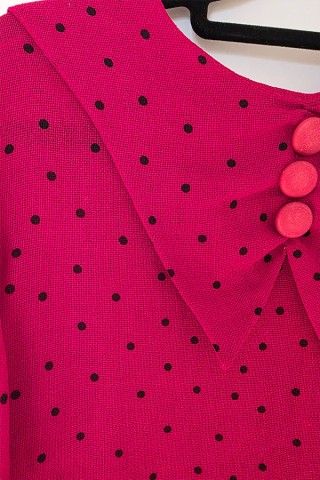 Camisa vintage roja con puntos negros - Ropa mujer SusiSweetdress