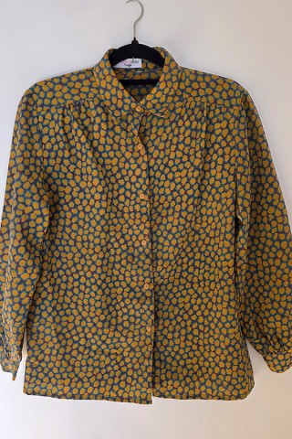 Camisa vintage con estampado ocre - Ropa mujer SusiSweetdress
