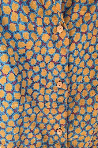 Camisa vintage con estampado ocre - Ropa mujer SusiSweetdress