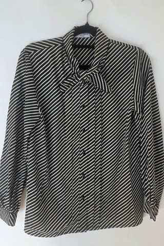 Camisa vintage negra con rayas blancas- Ropa mujer SusiSweetdress