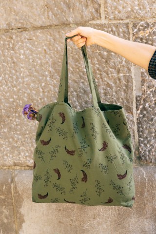 Bolsa kaki con estampado floral- Complementos SusiSweetdress