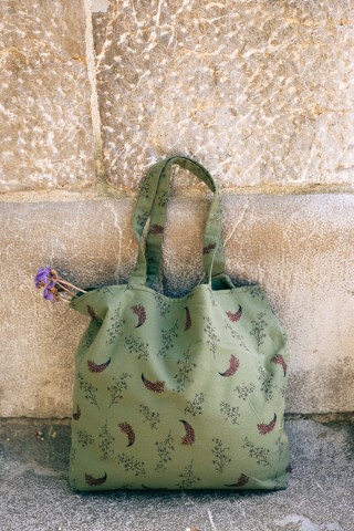Bolsa kaki con estampado floral- Complementos SusiSweetdress