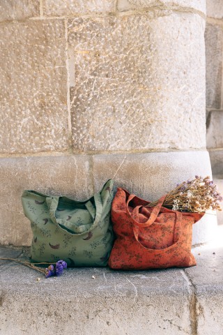 Bolsa anaranjada con estampado floral- Complementos SusiSweetdress