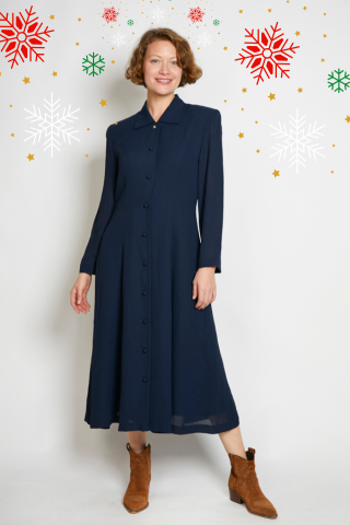 Vestido vintage azul marino - Ropa mujer vintage SusiSweetdress