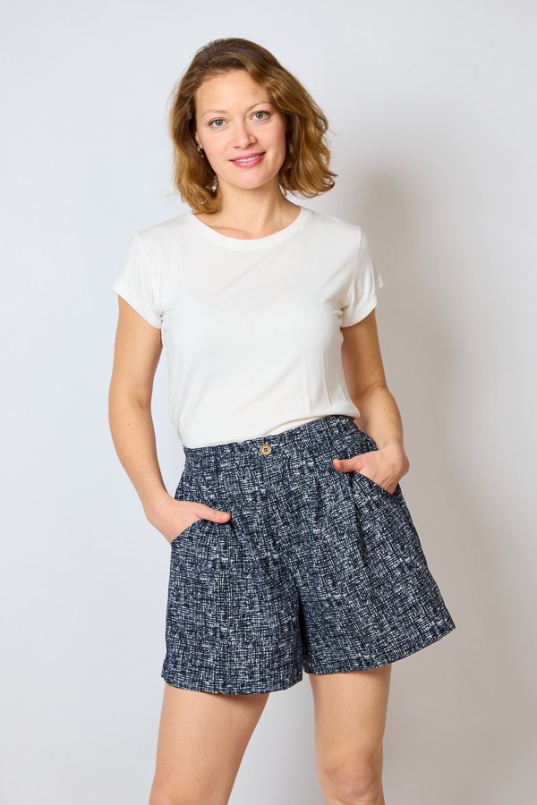 Shorts negro chispeado blanco- Ropa mujer SusiSweetdress