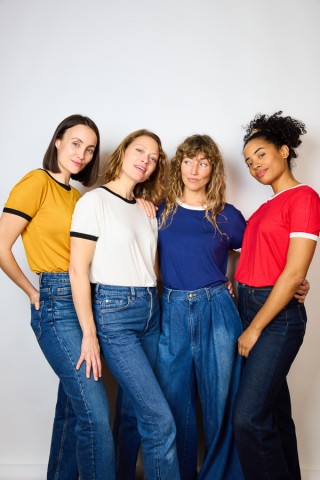 Camiseta SusiSweetdress ocre con bordes negross - Ropa mujer SusiSweetdress