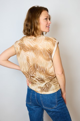 Camiseta SusiSweetdress estampado cebra marrón- Ropa mujer SusiSweetdress