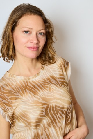 Camiseta SusiSweetdress estampado cebra marrón- Ropa mujer SusiSweetdress