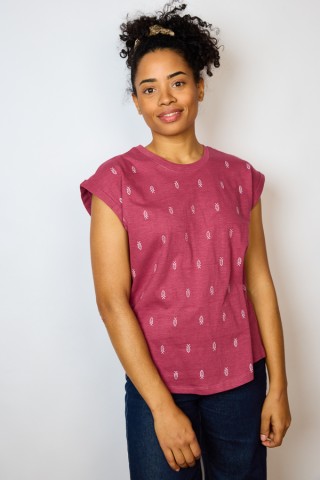 Camiseta SusiSweetdress rosa viejo con estampado pez- Ropa mujer SusiSweetdress