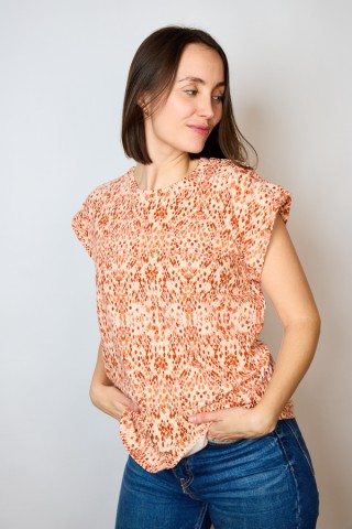 Camiseta SusiSweetdress pepitas marrones - Ropa mujer SusiSweetdress