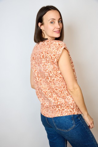 Camiseta SusiSweetdress pepitas marrones - Ropa mujer SusiSweetdress