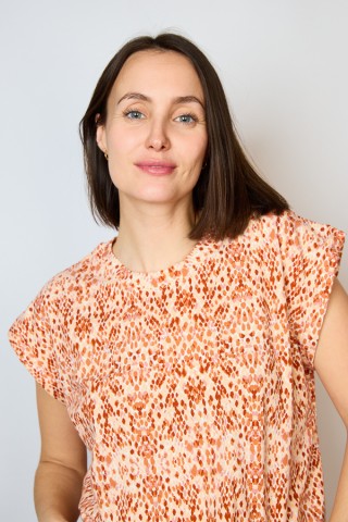 Camiseta SusiSweetdress pepitas marrones - Ropa mujer SusiSweetdress