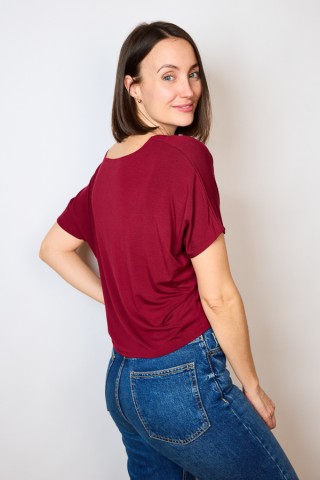 Camiseta básica SusiSweetdress blanco ancha con bolsillo - Ropa mujer SusiSweetdress