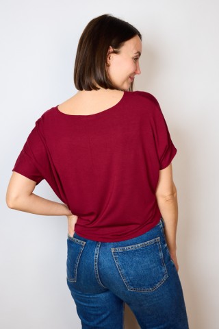 Camiseta básica SusiSweetdress blanco ancha con bolsillo - Ropa mujer SusiSweetdress