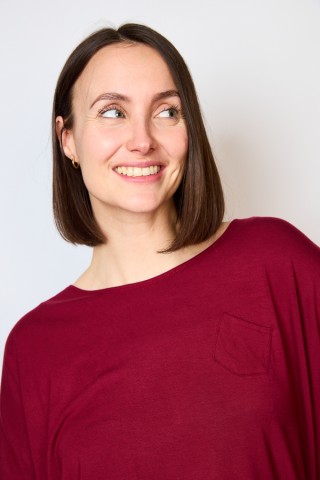 Camiseta básica SusiSweetdress blanco ancha con bolsillo - Ropa mujer SusiSweetdress