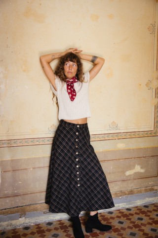 Camiseta básica SusiSweetdress beis con botones- Ropa mujer SusiSweetdress