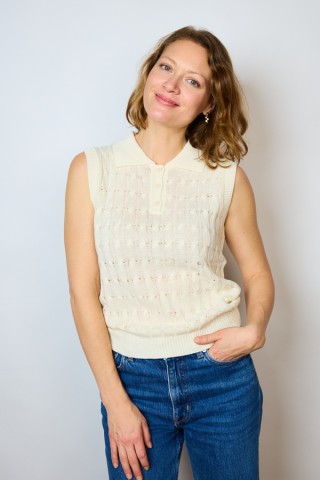 Camiseta básica SusiSweetdress beis polo- Ropa mujer SusiSweetdress