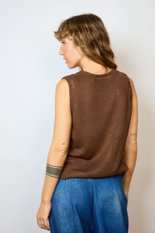 Camiseta básica SusiSweetdress marrón- Ropa mujer SusiSweetdress