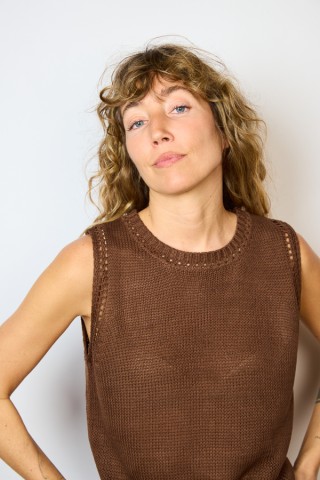 Camiseta básica SusiSweetdress marrón- Ropa mujer SusiSweetdress