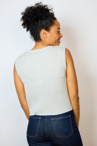 Camiseta básica SusiSweetdress gris perla botones- Ropa mujer SusiSweetdress