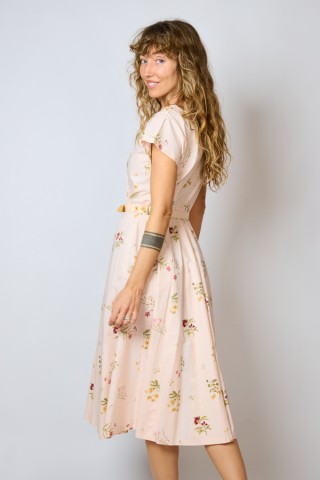 Vestido vintage rosa claro con flores - Ropa mujer vintage SusiSweetdress