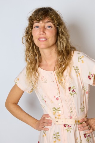 Vestido vintage rosa claro con flores - Ropa mujer vintage SusiSweetdress