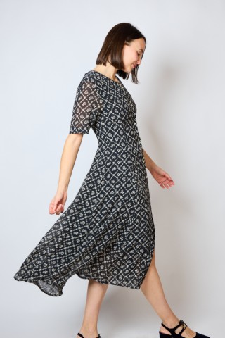 Vestido vintage negro con flores - Ropa mujer vintage SusiSweetdress