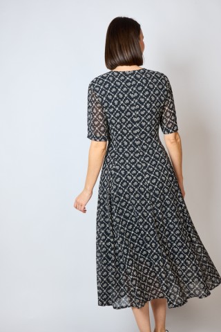 Vestido vintage negro con flores - Ropa mujer vintage SusiSweetdress