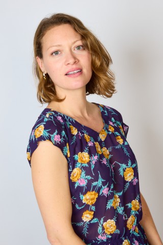 Vestido vintage violeta con flores - Ropa mujer vintage SusiSweetdress