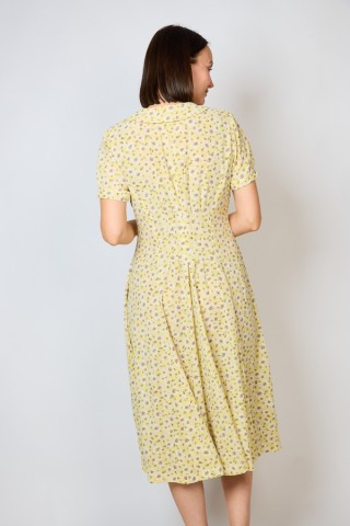 Vestido vintage amarillo pastel con margaritas - Ropa mujer vintage SusiSweetdress