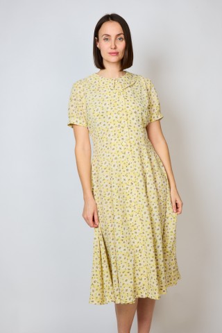 Vestido vintage amarillo pastel con margaritas - Ropa mujer vintage SusiSweetdress
