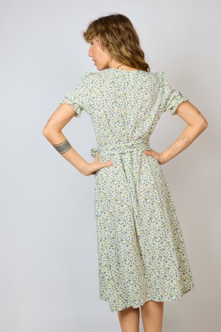 Vestido vintage blanco roto con pequeñas flores - Ropa mujer vintage SusiSweetdress