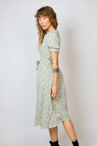 Vestido vintage blanco roto con pequeñas flores - Ropa mujer vintage SusiSweetdress