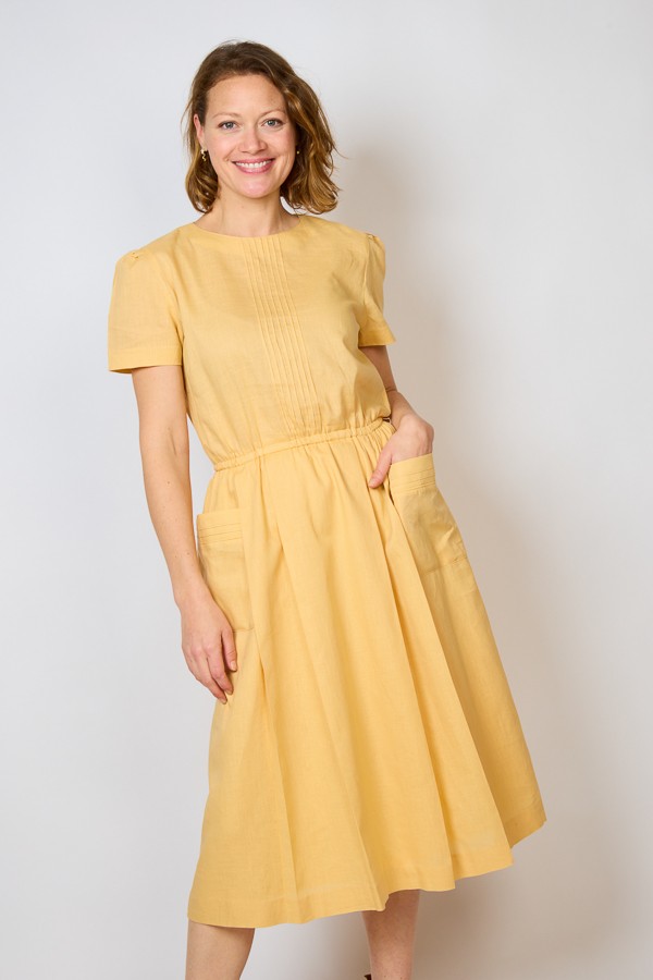 Vestido vintage ocre claro pastel - Ropa mujer vintage SusiSweetdress