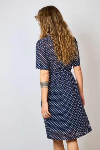 Vestido vintage negro con topitos - Ropa mujer vintage SusiSweetdress