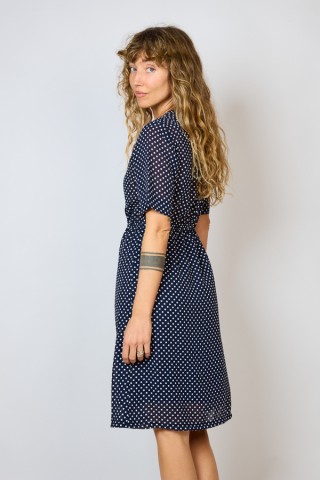 Vestido vintage negro con topitos - Ropa mujer vintage SusiSweetdress