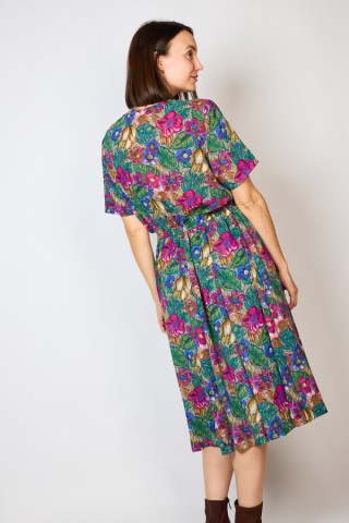 Vestido vintage flores coloridas  - Ropa mujer vintage SusiSweetdress