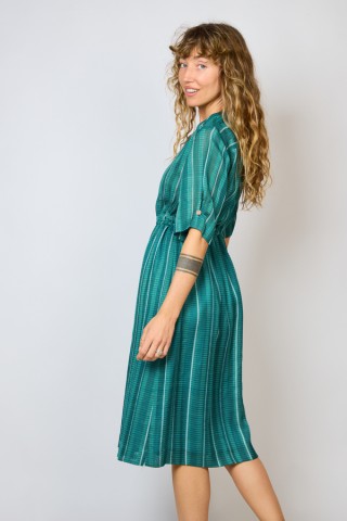 Vestido vintage verde con rayas - Ropa mujer vintage SusiSweetdress