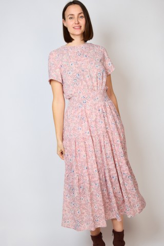 Vestido vintage rosa con flores - Ropa mujer vintage SusiSweetdress