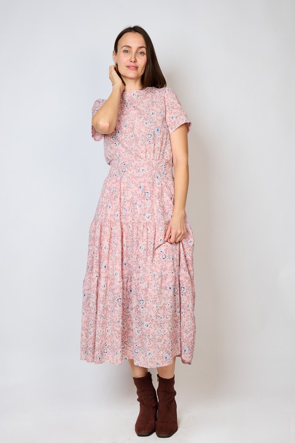 Vestido vintage rosa con flores - Ropa mujer vintage SusiSweetdress
