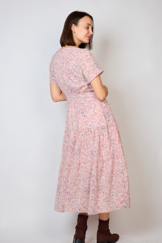 Vestido vintage rosa con flores - Ropa mujer vintage SusiSweetdress